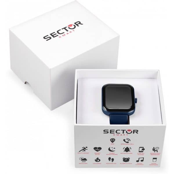 Packaging Orologio sector s03 silicone blu