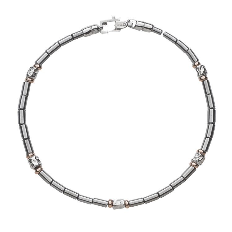 Bracciale EGOUOMO in argento ed ematite