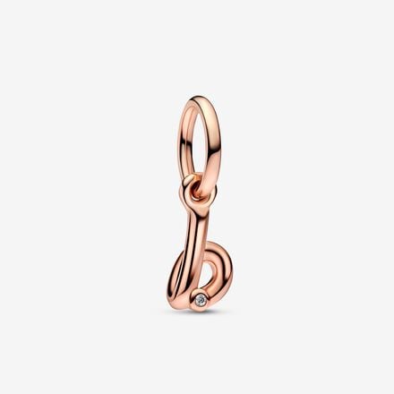 Charm pendente rose lettera B