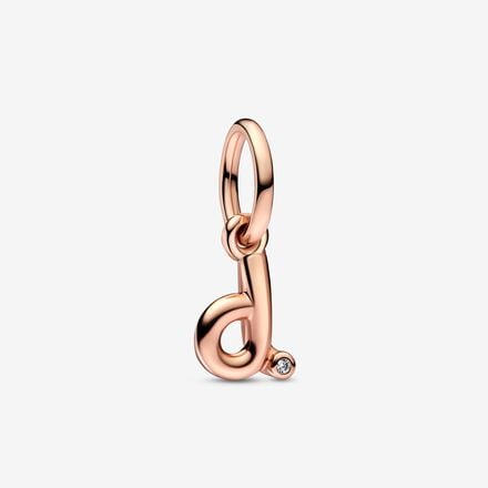 Charm pendente rose lettera D