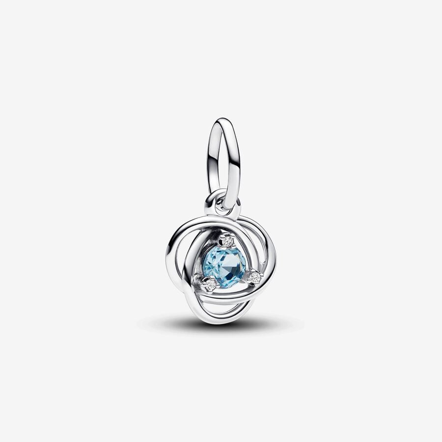 Pendente Pandora Cerchio Eterno Azzurro Marzo