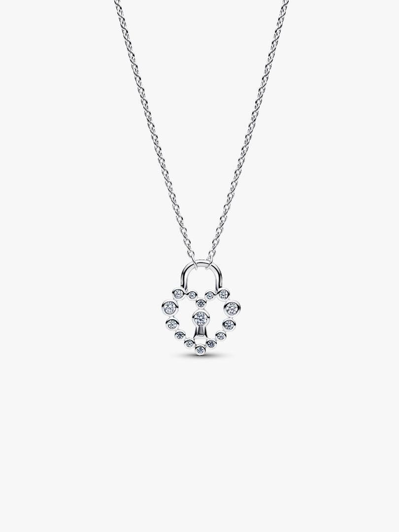 Collana Pandora Lucchetto Cuore Luminoso
