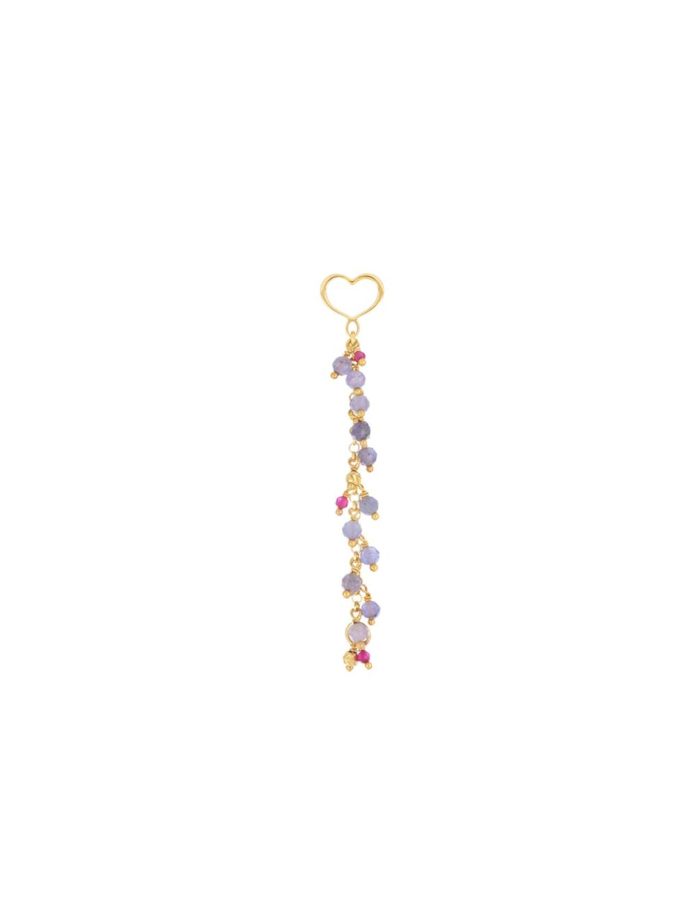 Orecchino Maman et Sophie earcuff frange tanzanite e rubellite
