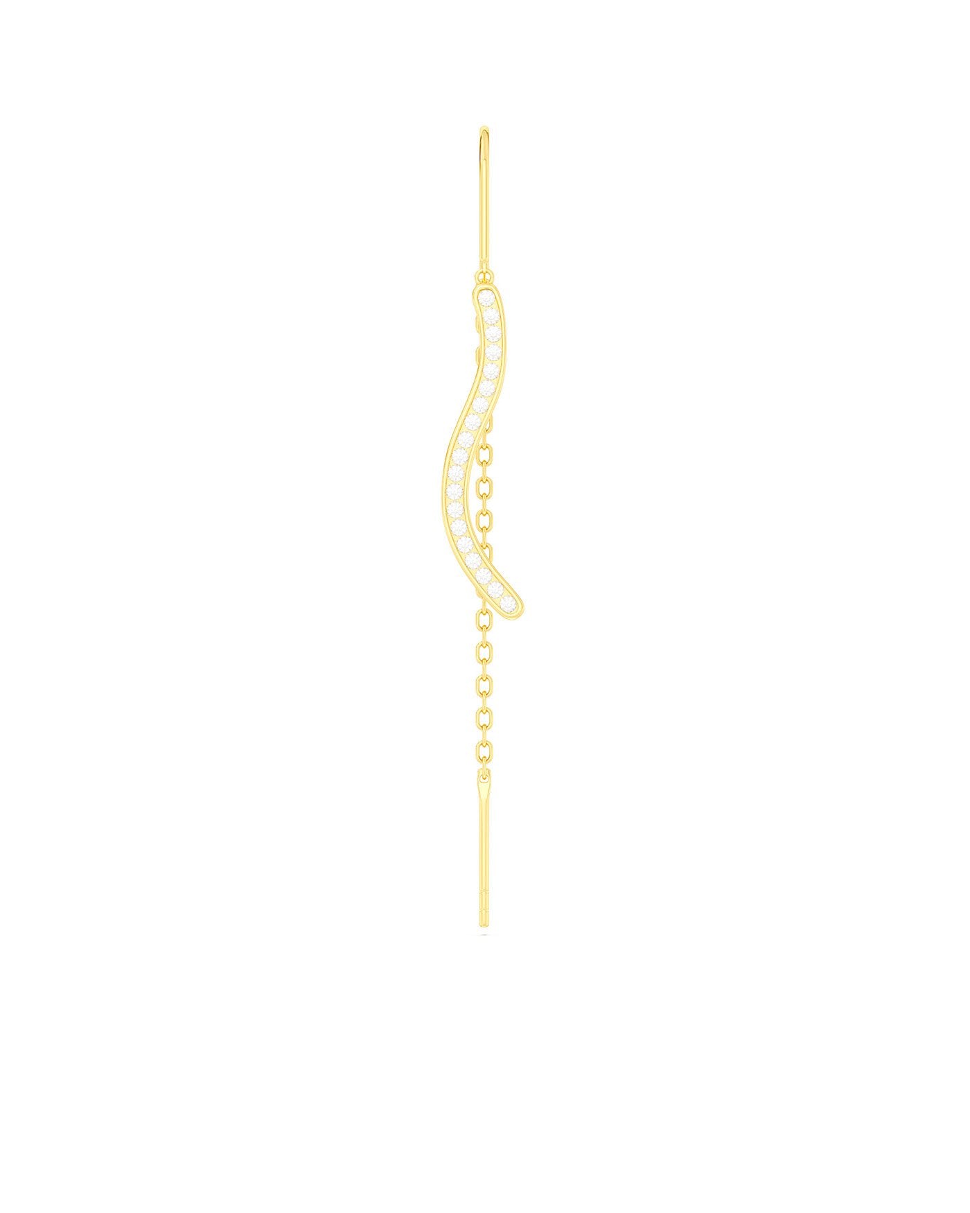 Orecchino Amabile pendol Wavy placcato oro