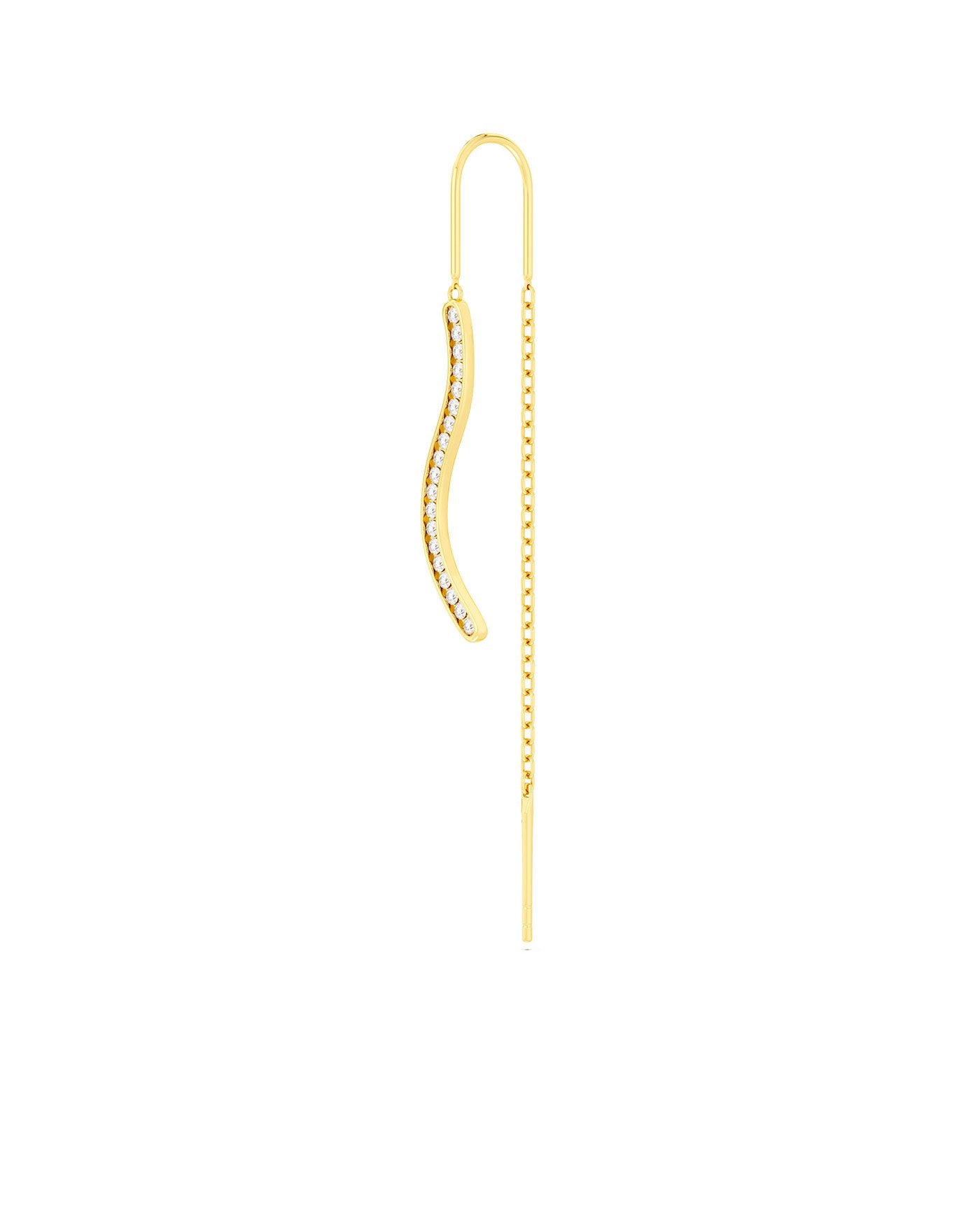 Orecchino Amabile pendol Wavy placcato oro - immagine 2