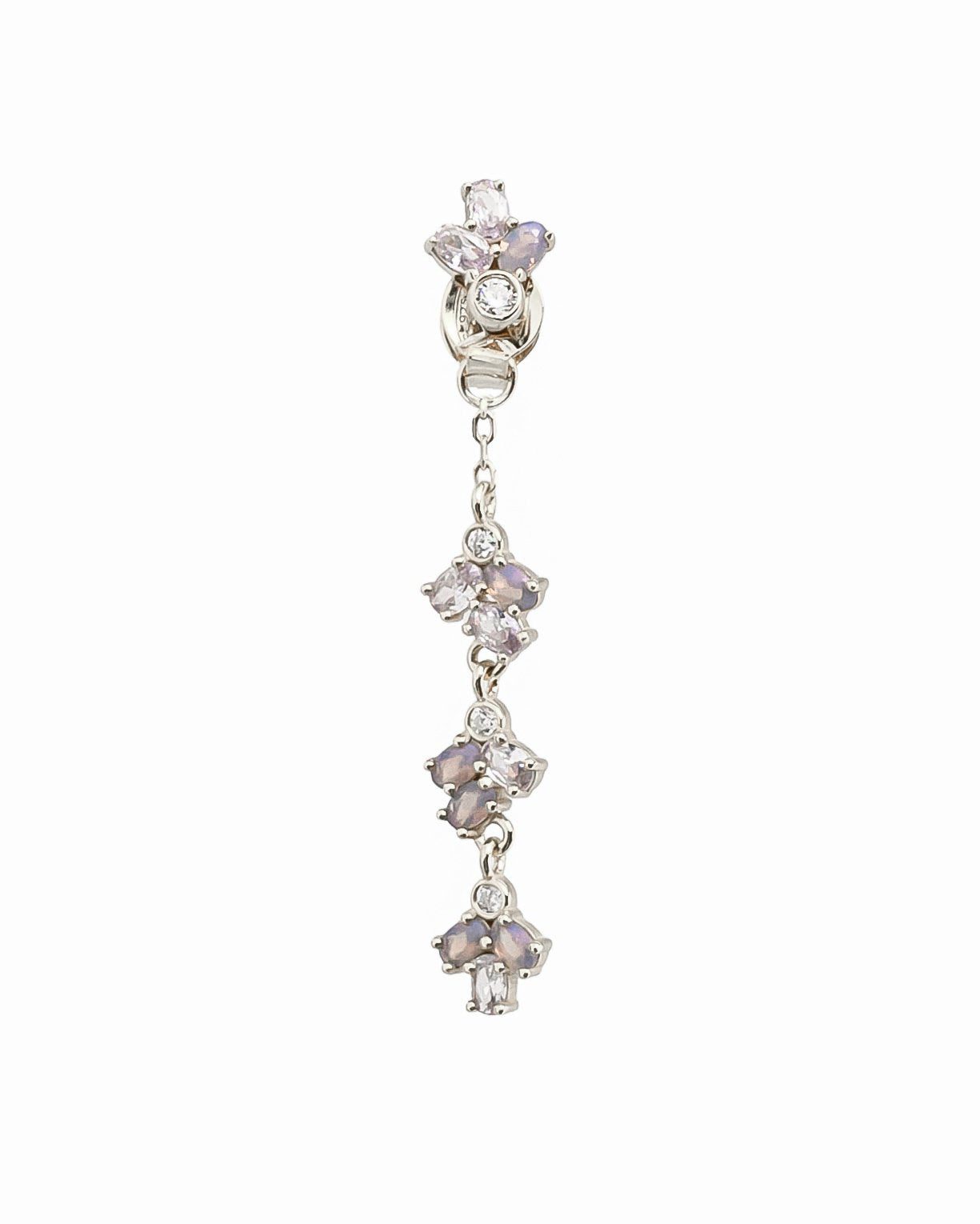 Orecchino Amabile Charmi Lavanda Placcato argento