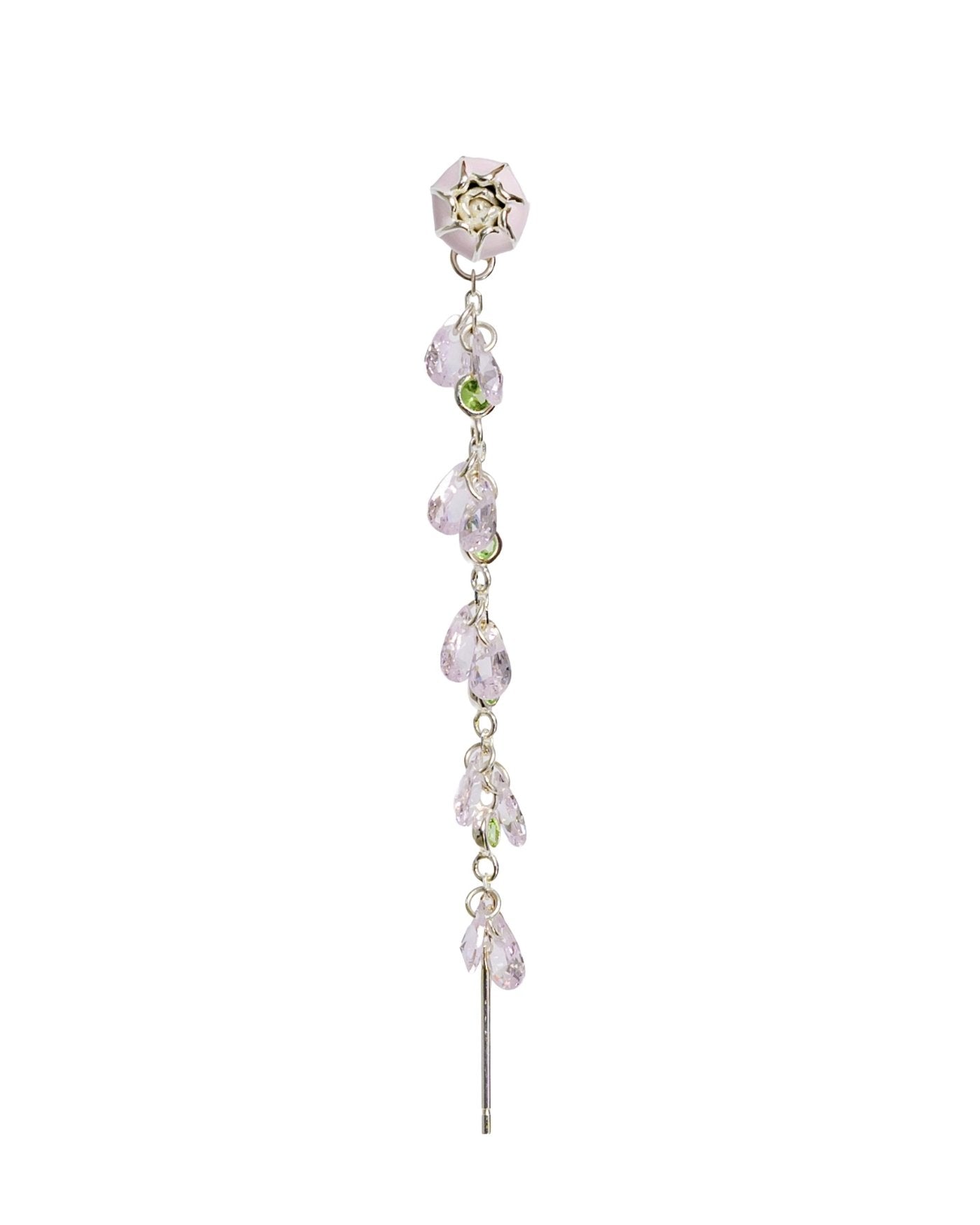 Orecchino Amabile Charmi Peonia placcato argento
