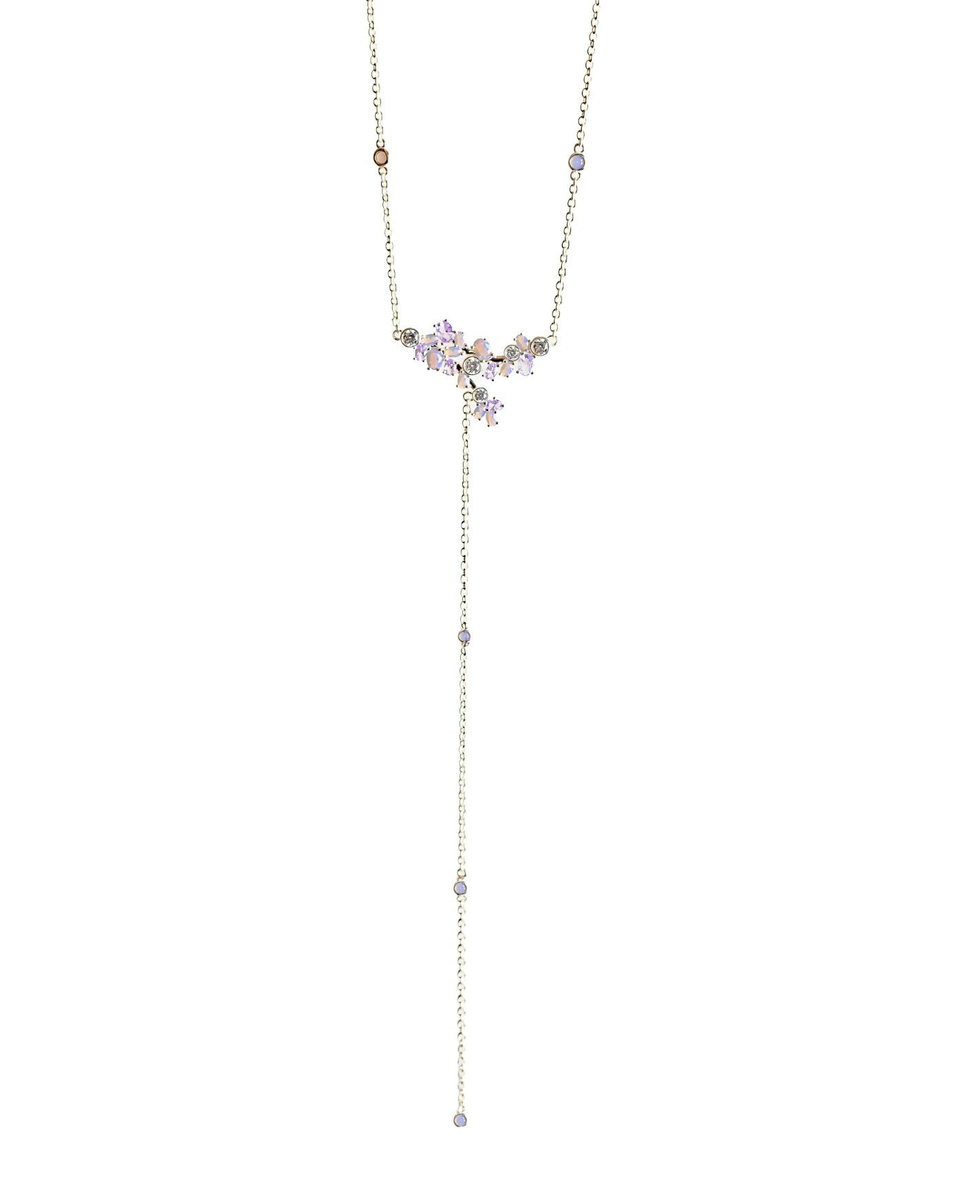 Collana Amabile Lavanda placcata argento