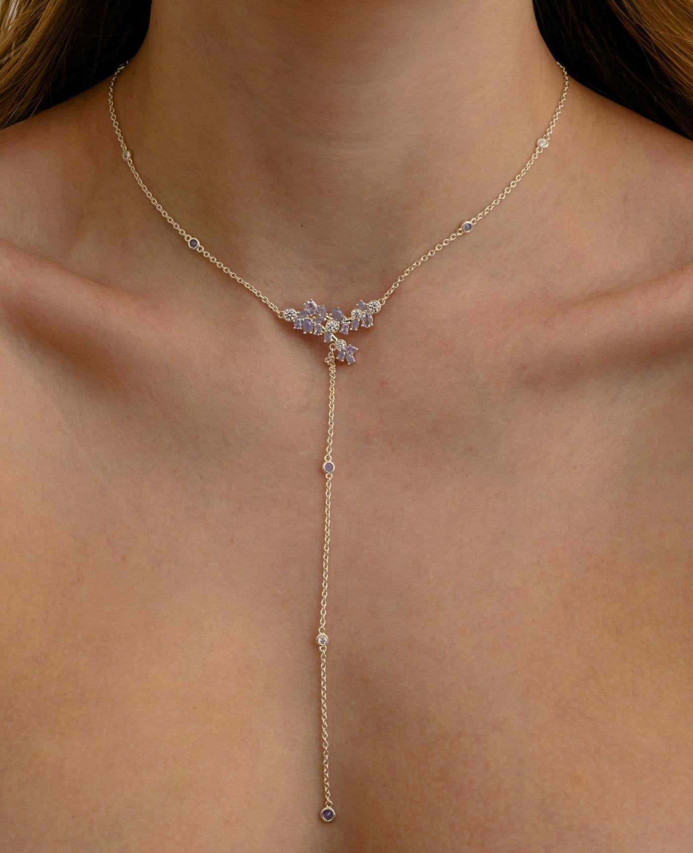 Collana Amabile Lavanda placcata argento - immagine 3
