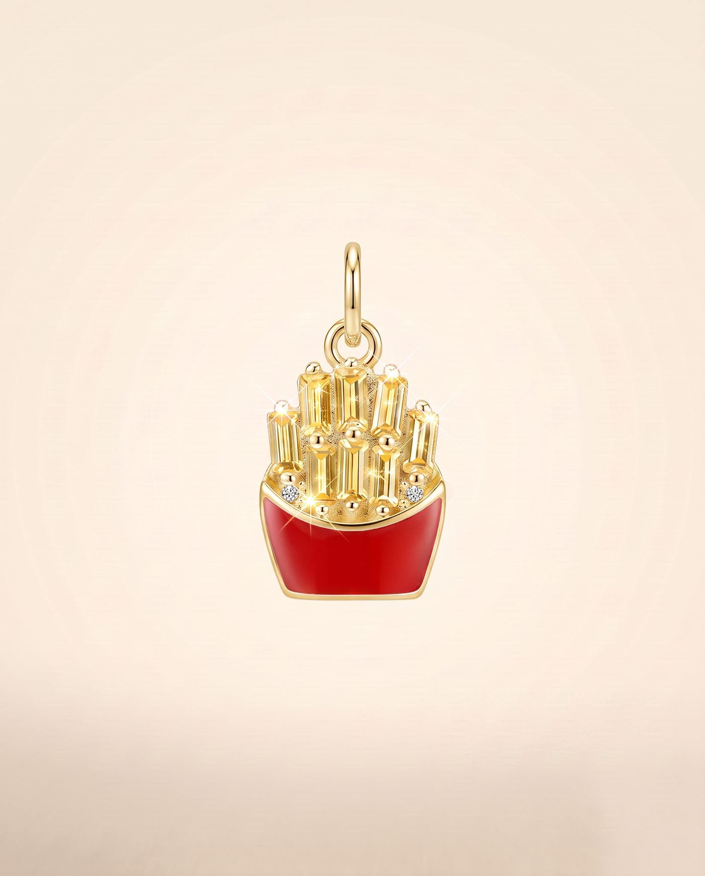 Charm Amabile French Fries placcato oro