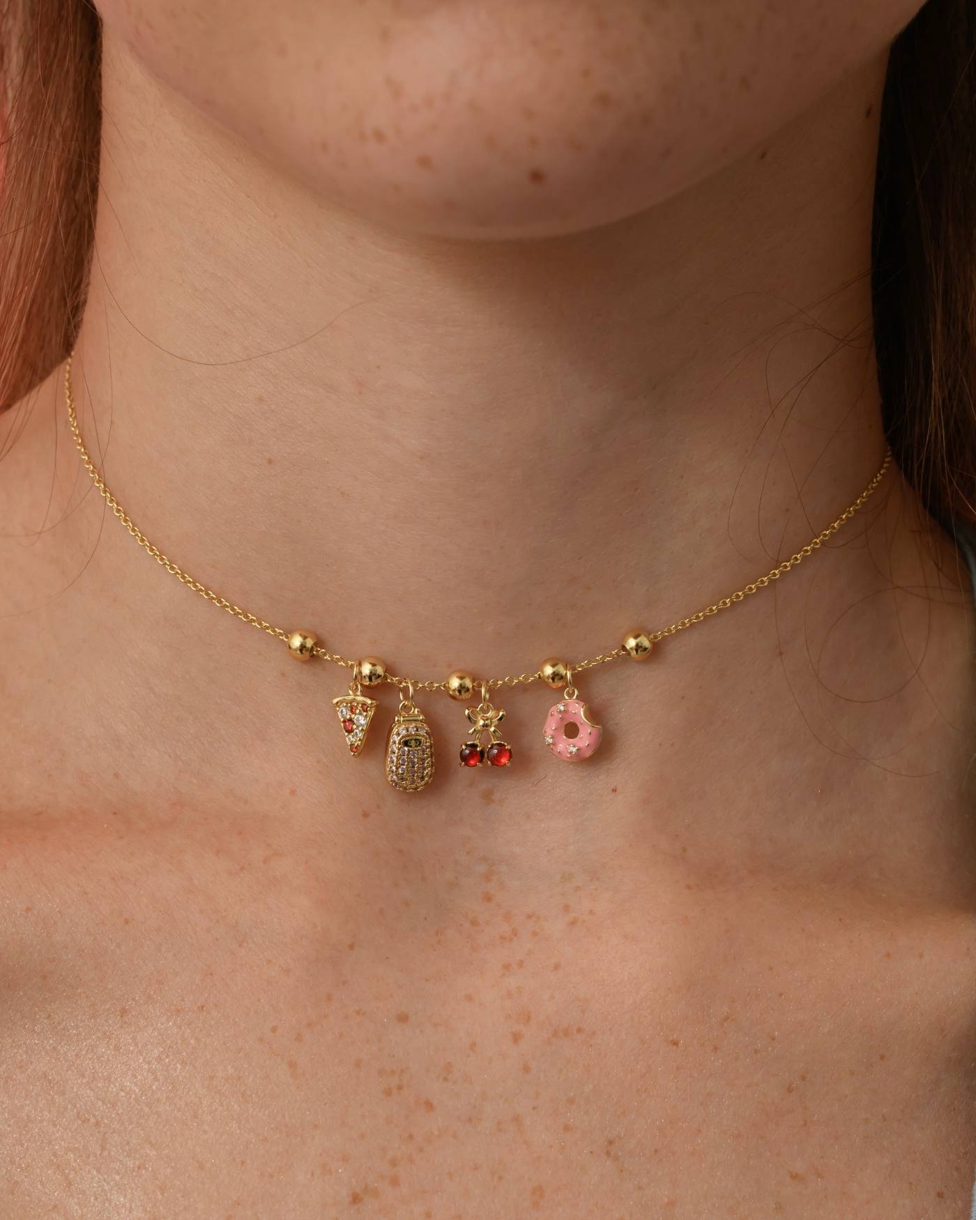 Charm Amabile Donut placcato oro - immagine 4